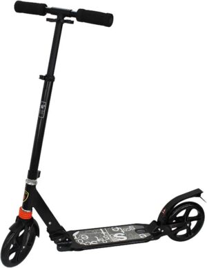 Patinete de 2 Ruedas 200 mm Grande con Suspensión – Scooter Plegable Negro