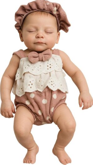 Muñeca de Silicona 28 cm – Bebé Realista con Conjunto Rosa