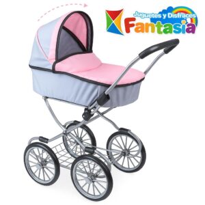 Coche muñecas con capota 83×48×66 cm – Carrito clásico para niñas