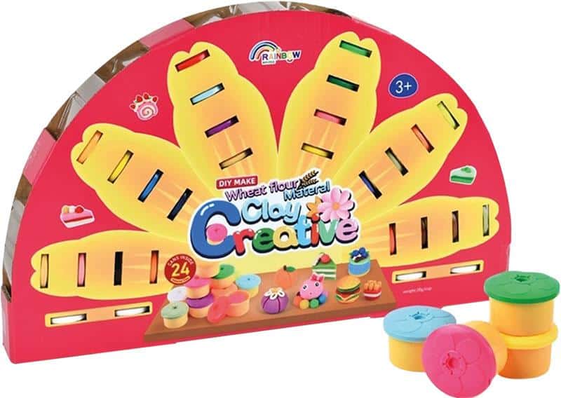 Caja 28 Botes de Plastilina Creativa – Set Multicolor para Manualidades Infantiles