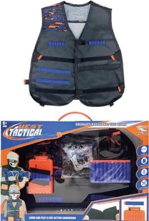 Caja Chaleco Táctico con Accesorios – Set de Juego de Batalla