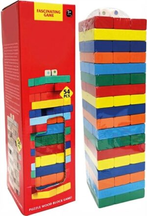 Jenga de Colores 54 Piezas – 29 cm
