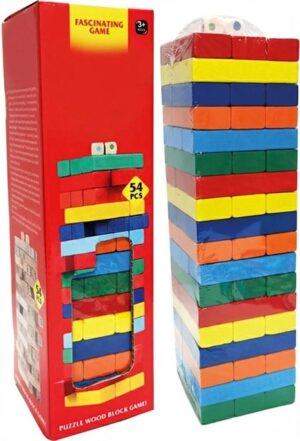 Jenga de Madera 54 Piezas – 29 cm