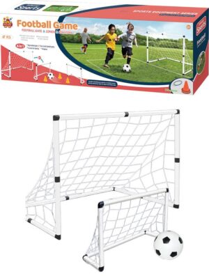 Portería de Fútbol Infantil 2 en 1 con Pelota y Conos – 109×68×54 cm
