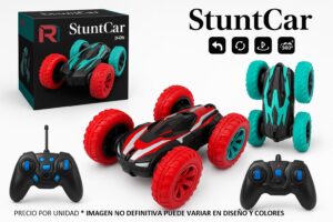 Coche RC Stunt Rojo 14 cm – Acrobático, 360º y Doble Cara