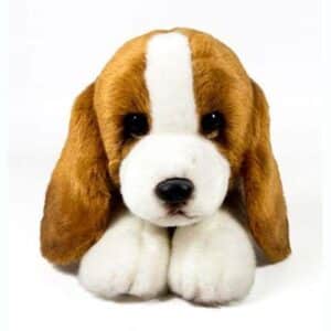Peluche Basset Hound Tumbado 25cm.