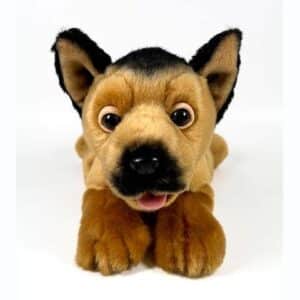 Peluche Pastor Alemán Tumbado 25cm.