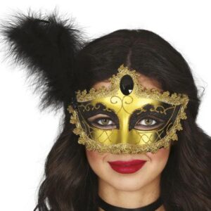 ANTIFAZ ORO/NEGRO CON PLUMA