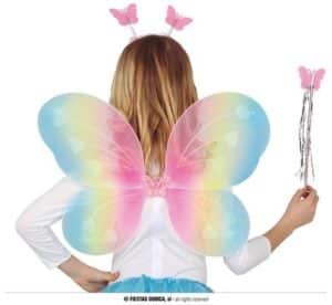 ALAS MULTIC. 48x38 CM CON DIADEMA Y VARITA