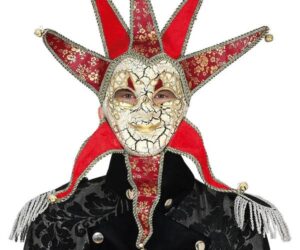 MASCARA VENECIANA HOMBRE ROJA