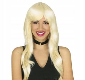 PELUCA MELENA RUBIA 80S, EN CAJA