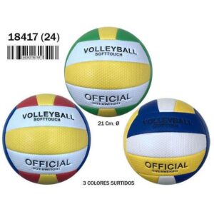 Balón de Voleibol Soft Touch Oficial 21 cm – Colores Surtidos