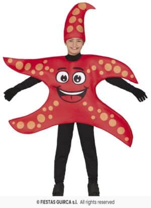 Disfraz estrella de mar roja 7-9 años