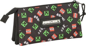 MINECRAFT - Portatodo Triple, Estuche