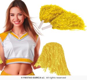 Carton 2 pom-pom amarillo 80 gr