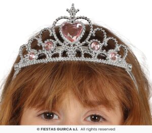 Diadema Princesa Plata rosa