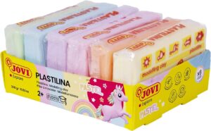 PLASTILINA Bandeja 6 pastillas 50 g colores surtidos PASTEL