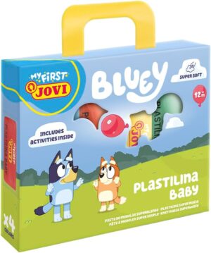 BLUEY MY FIRST PLASTILINA BABY Estuche 4 pastillas 38g colores surtidos + actividades