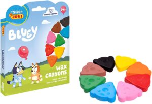 BLUEY MY FIRST CRAYON Estuche 8 ceras con forma de osito