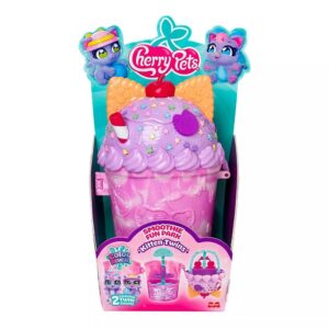 Cherry Pets Smoothie Fun Park Kitten Twins – Parque Smoothie con 2 figuras color reveal