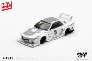 Mini GT Nissan GT-R R32 LB-Kaido Works TAS 2025 1:64 Coleccionable