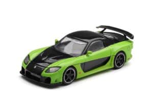 Coche en miniatura 1:64 Mazda RX-7 (FD) Veilside Fortune7 Green 2012 Mini GT