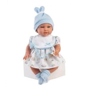 Muñeca Adriana 887 Sin Pelo 42 Cm Vestido Azul