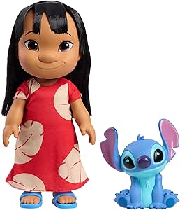 Muñeca Lilo Articulada 36 cm con Figura Stitch 13 cm Disney Lilo & Stitch