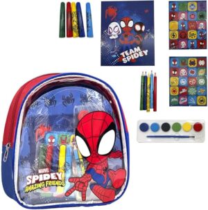 Set Coloreable Mochila Spidey