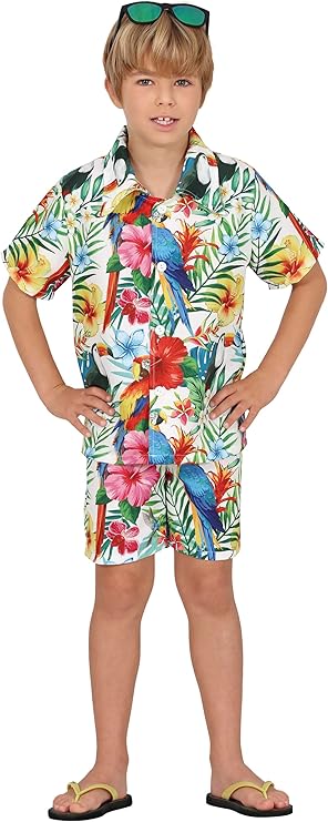 DISFRAZ HAWAIANO TROPICAL NIÑO 5-6 Años
