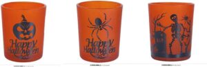 PACK 3 VASOS HALL. NARANJA DE CRISTAL 6X5 CMS