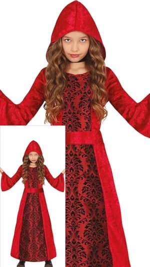 DISFRAZ BRUJA CON CAPUCHA ROJO 7-9 Años
