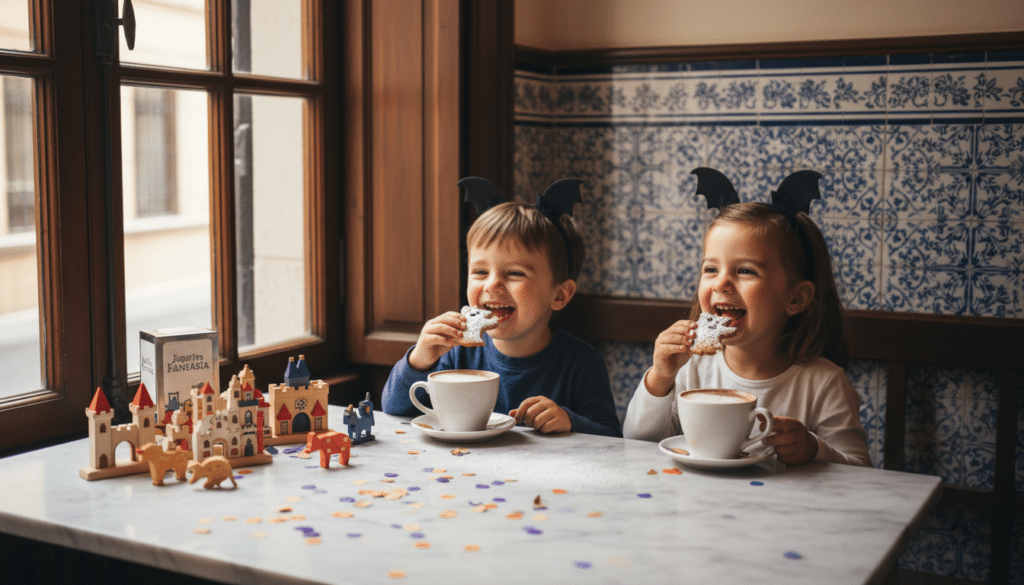 Niños haciendo planes en Halloween en Madrid